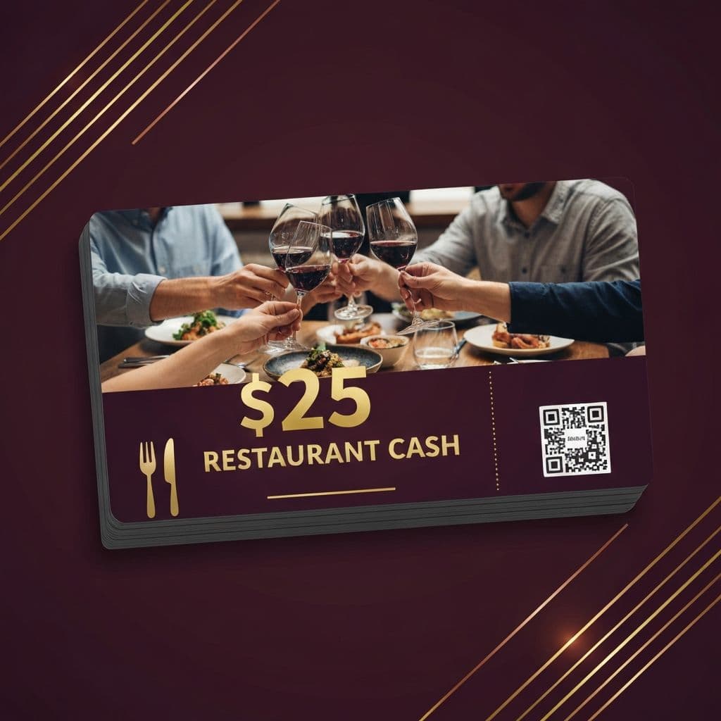 $25 Restaurant Cash Certificate